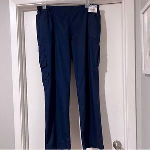 NWT Butter-Soft cargo scrubs by UA, nave blue